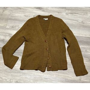 Vintage brown Majestic cardigan 100% wool sweater.‎ Pit to pit is 16